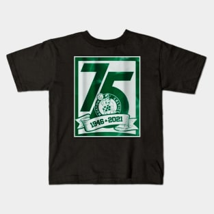 75th boston celtics  1946-2021 Kids T-Shirt